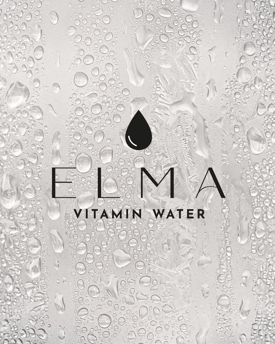 ELMA logo on a chilled bottle